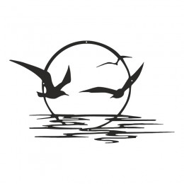 Διακοσμητικό τοίχου Sunsy pakooworld μαύρο μεταλλικό 40x1,5x60εκ