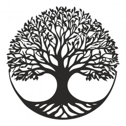 Διακοσμητικό τοίχου Lifeto pakooworld μαύρο μεταλλικό Φ80x1,5εκ