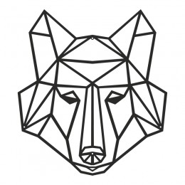 Διακοσμητικό τοίχου Wolfo pakooworld μαύρο μεταλλικό 40x1,5x40εκ