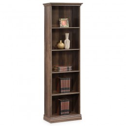 Βιβλιοθήκη Mozart pakoworld χρώμα καρυδί 60x34,5x202,5εκ 123-000126