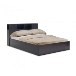 Κρεβάτι διπλό OLYMPUS pakoworld σε χρώμα wenge 140x200εκ 123-000217