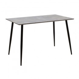 Τραπέζι Cuba pakoworld MDF γκρι cement-μαύρο 120x80x76εκ 127-000083