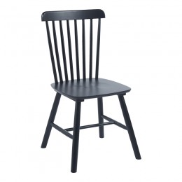 Καρέκλα Melia pakoworld rubberwood σε μαύρη απόχρωση 45x51x87εκ 128-000034