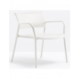 Ara 316 lounge πολυθρόνα PP WHITE 70x64x74(61,5/42)cm
