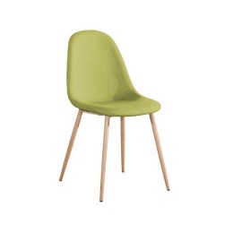 Celina Καρέκλα Μεταλλική 45x54x85cm Φυσικό/Ύφασμα Πράσινο ΕΜ907,3