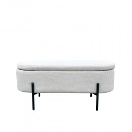 OVAL ΣΚΑΜΠΟ ΜΕ ΑΠΟΘ/ΚΟ ΧΩΡΟ ΛΕΥΚΟ 95x36xH43cm