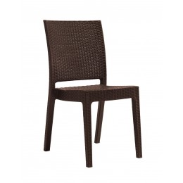 Defence Καρέκλα 44x59x88(46)cm Ανθεκτικό Resin Eνισχυμένο με Fiber Glass Καφέ 161-26326