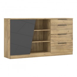 Μπουφές Phoebe pakoworld σε sonoma - γκρι απόχρωση 170.2x40x92εκ 173-000048