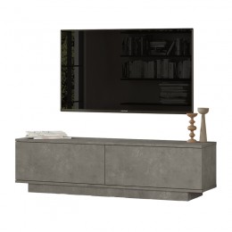 Έπιπλο τηλεόρασης Zoeva pakoworld γκρι cemento 140x35,5x38εκ 176-000013