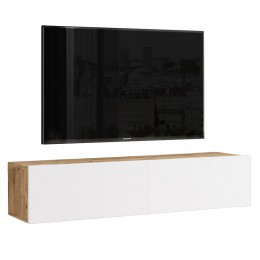 Έπιπλο τηλεόρασης επιτοίχιο Serit pakoworld λευκό-sonoma 140x31.6x29.6εκ 176-000062