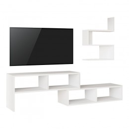Σύνθετο σαλονιού Kakomo pakoworld σε λευκή απόχρωση 170x29.5x43εκ 176-000221