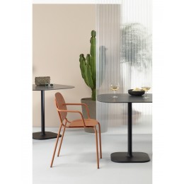 SISI barcode art.2507 πολυθρόνα terracotta METAL 62x55xH80(44)cm