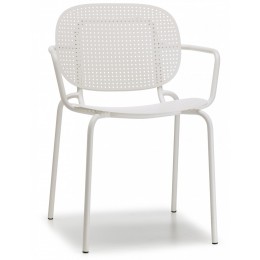 SISI dots art.2504 πολυθρόνα WHITE METAL 62x55xH80(44)cm