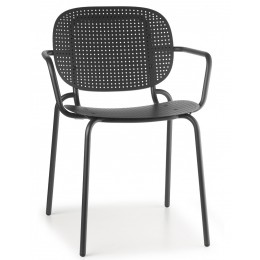 SISI dots art.2504 πολυθρόνα anthracite METAL 62x55xH80(44)cm