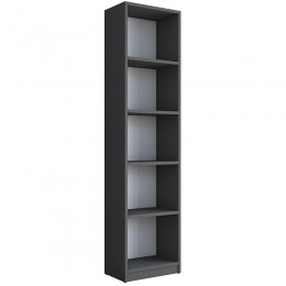 Βιβλιοθήκη Goldie pakoworld ανθρακί-λευκό 40x25x161.80εκ 182-000053