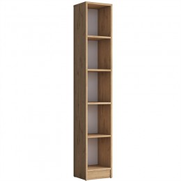 Βιβλιοθήκη Goldie pakoworld φυσικό-λευκό 30x25x170εκ 182-000063