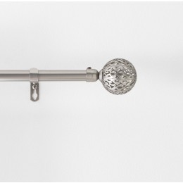 GLOBA ΚΟΥΡΤΙΝΟΞΥΛΟ ΕΠΕΚΤ/ΝΟ ΜΕΤΑΛΛΙΚΟ 120-210CM 19ΜΜ CHROME 1900288