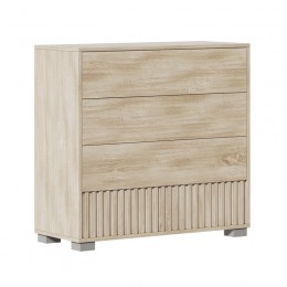 Συρταριέρα Bruse pakoworld μελαμίνη σε sonoma-oak απόχρωση 96.7x40.5x92.9εκ 192-000042