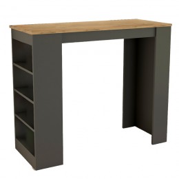 Τραπέζι μπαρ Birma pakoworld σε oak-ανθρακί απόχρωση 120x51.5x102εκ 197-000277