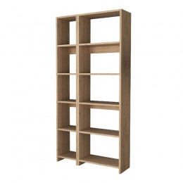 Βιβλιοθήκη Alkathi pakoworld σε oak απόχρωση 77x22x160εκ 197-000281