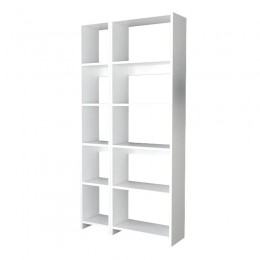 Βιβλιοθήκη Alkathi pakoworld σε λευκή απόχρωση 77x22x160εκ 197-000282