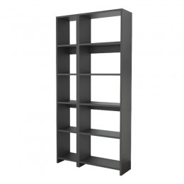 Βιβλιοθήκη Alkathi pakoworld σε ανθρακί απόχρωση 77x22x160εκ 197-000283