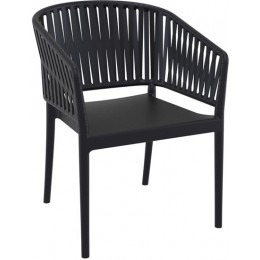 PORTOFINO BLACK ΠΟΛΥΘΡΟΝΑ PP 58X58X80cm 20.0872