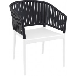 PORTOFINO WHITE/BLACK ΠΟΛΥΘΡΟΝΑ PP 58X58X80cm 20.0878