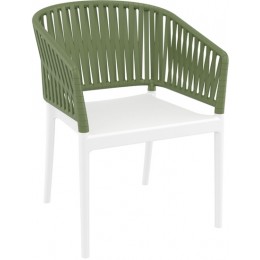 PORTOFINO WHITE/OLIVE ΠΟΛΥΘΡΟΝΑ PP 58X58X80cm 20.0879