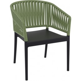 PORTOFINO BLACK/OLIVE ΠΟΛΥΘΡΟΝΑ PP 58X58X80cm 20.0881