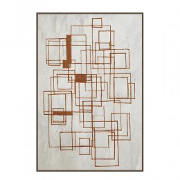 ROTA ΠΙΝΑΚΑΣ ΔΙΑΚΟΣΜΗΤΙΚΟΣ ΜΕ ΚΟΡΝΙΖΑ 80x120x4cm ΚΑΜΒΑΣ ΓΚΡΙ ΕΚΑΙ ΞΥΛΟ