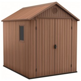 KETER Darwin Πλαστική Αποθήκη Κήπου με Διπλή Πόρτα & Αεραγωγό Μ1.9xΠ2.44xΥ2.21m 26.00175