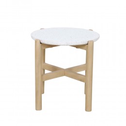 TERRAZZO COFFEE TABLE TERRAZZO ΦΥΣΙΚΟ ΑΝΟΙΧΤΟ 50x50x47cm