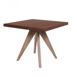 POMPEI ΤΡΑΠΕΖΙ RUST RED 90x90xH74,5cm 22-0234