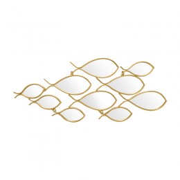 Καθρέπτης Filow pakoworld χρυσό 103x2x38εκ 233-000032
