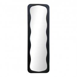 Καθρέπτης δαπέδου Lezour pakoworld βελούδο σε μαύρη απόχρωση 50x5x170εκ