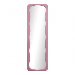 Καθρέπτης δαπέδου Lezour pakoworld βελούδο σε σάπιο μήλο απόχρωση 50x5x170εκ