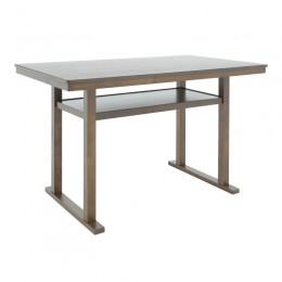 Τραπέζι μπαρ Tenor pakoworld φυσικό ξύλο rubberwood-ΜDF καρυδί 150x90x91.5εκ 250-000001