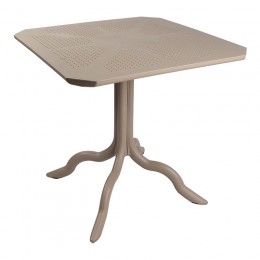 Τραπέζι Icon  pakoworld PP σε απόχρωση cappucino 80x80x74.5εκ 253-000117