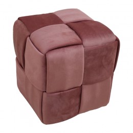 Σκαμπό Jisko pakoworld σάπιο μήλο βελούδο 38x38x40εκ 257-000030
