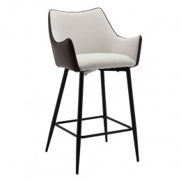 MALONE ΣΚΑΜΠΩ BAR ΓΚΡΙ ΑΝΟΙΧΤΟ ΚΑΦΕ ΣΚΟΥΡΟ 38x51xH96cm