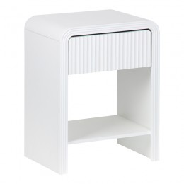 Κομοδίνο Zeplen pakoworld MDF σε λευκή απόχρωση 40x30x53εκ 260-000026