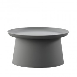 TECH COFFEE TABLE ΓΚΡΙ 70x70xH36cm 27-0182