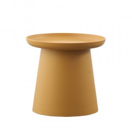 TECH COFFEE TABLE ΜΟΥΣΤΑΡΔΙ 50x50xH46,5cm 27-0187