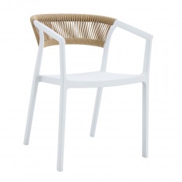 CONCORD ΚΑΡΕΚΛΑ ΛΕΥΚΟ LATTE 55.5x53.5x76 27-0233