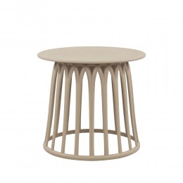 BASKET COFFEE TABLE ΓΚΡΙ ΑΝΟΙΧΤΟ 49.5x49.5x44 27-0262