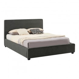 Κρεβάτι διπλό Bedka pakoworld ύφασμα ανθρακί 160x200εκ 279-000011