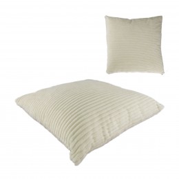 ΜΑΞΙΛΑΡΙ ΔΙΑΚΟΣΜΗΤΙΚΟ OFF WHITE RIBBED POLYESTER 45X45X8EK 102943