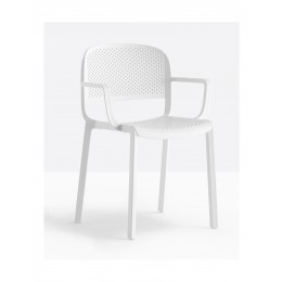 Dome 266 πολυθρόνα pp WHITE 58x53xH81(65/46)cm
