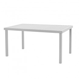 Τραπέζι Kliton  pakoworld αλουμινίου λευκό 150x80x74εκ 288-000008
